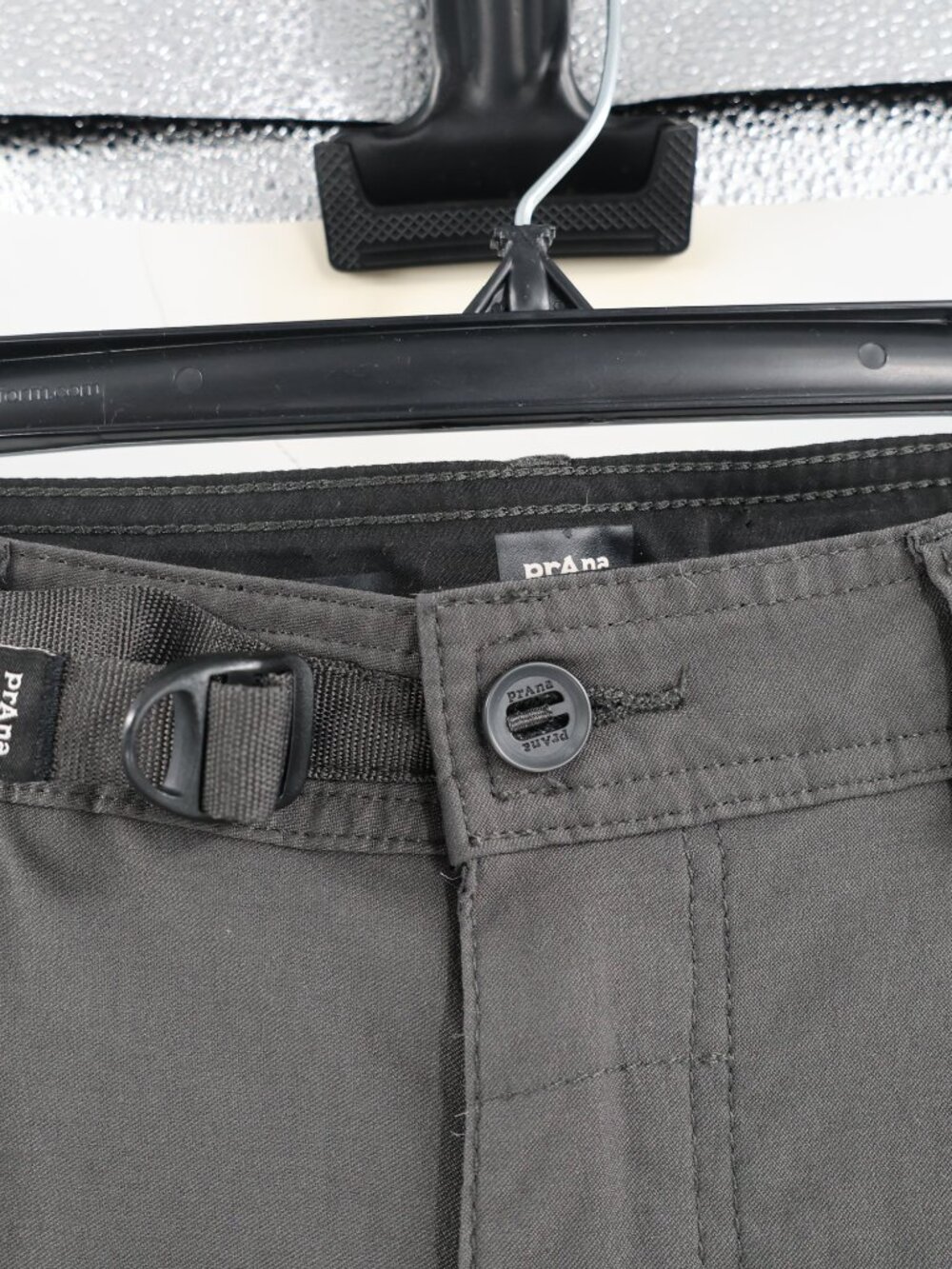 PrAna Pants Men's 28 Zion Stretch Relaxed Fit Belted Performance Hiking Roll Up - Picture 2 of 13